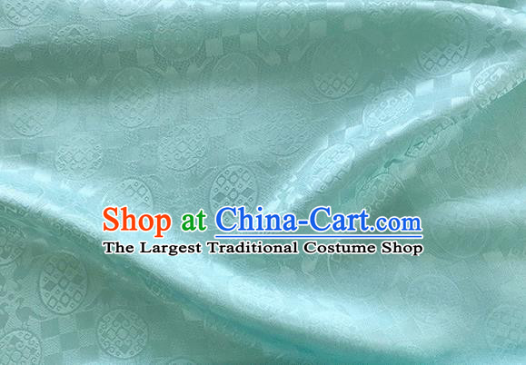 Asian Chinese Traditional Pattern Design Light Blue Silk Fabric China Qipao Material