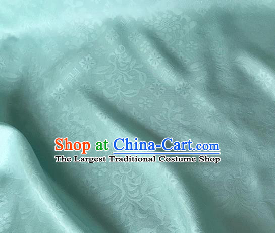 Asian Chinese Traditional Broken Branches Pattern Design Light Blue Silk Fabric China Qipao Material