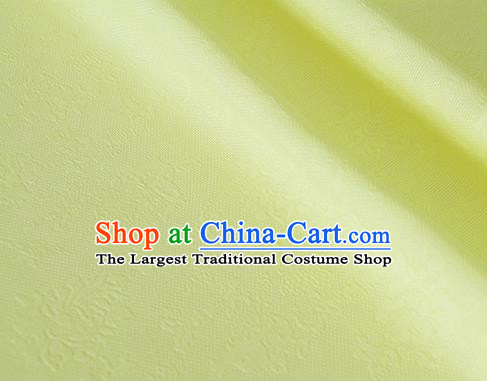 Asian Chinese Traditional Pattern Design Light Yellow Silk Imitation China Qipao Silk Fabric Material