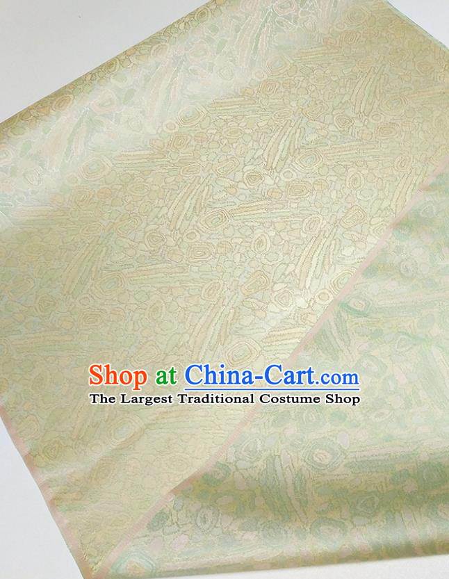 Asian Chinese Traditional Pattern Design Light Green Brocade Silk Fabric China Hanfu Satin Material