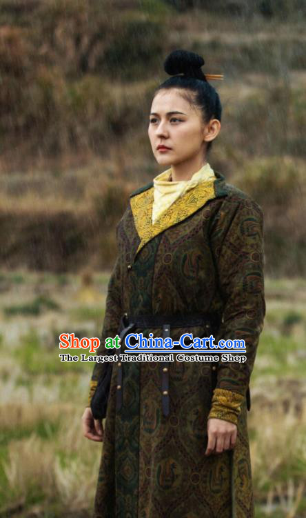 Chinese Ancient Tang Dynasty Female Swordsman Drama the Longest Day in Chang An Tan Qi Replica Costumes for Women