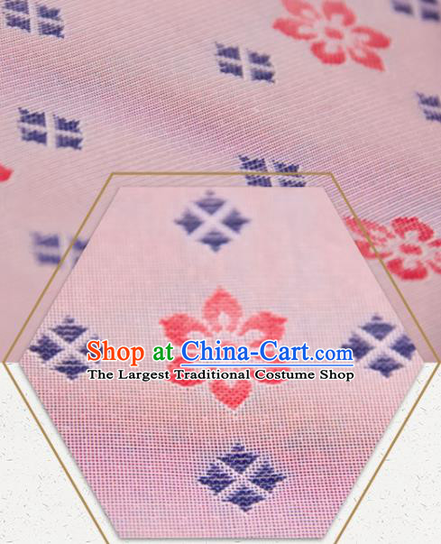 Chinese Traditional Pattern Design Pink Silk Fabric Asian China Hanfu Mulberry Silk Material