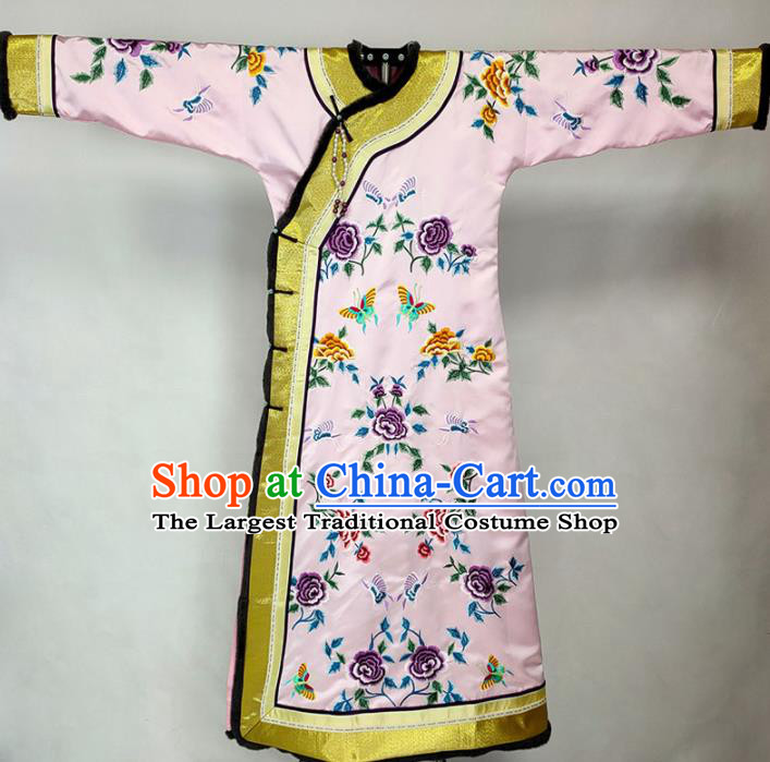 Chinese Traditional Manchu Court Lady Dress Ancient Qing Dynasty Imperial Consort Costumes for Women