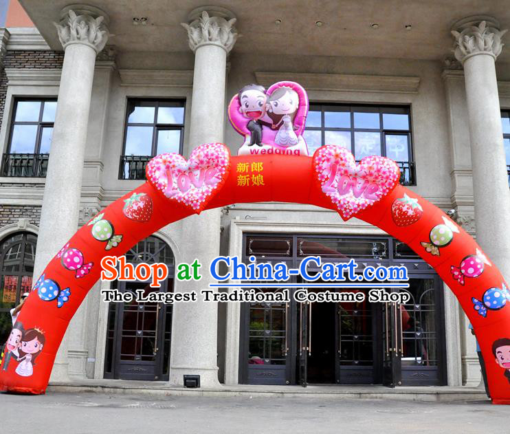 Large Chinese Wedding Inflatable Red Archway Product Models New Year Inflatable Arches