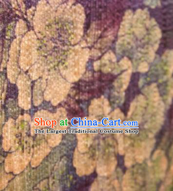 Chinese Traditional Pear Flowers Pattern Design Green Silk Fabric Asian China Hanfu Gambiered Guangdong Mulberry Silk Material