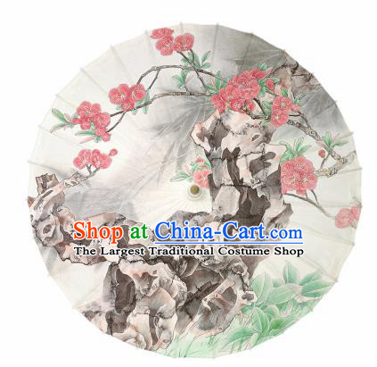 Chinese Printing Stone Plum Oil Paper Umbrella Artware Paper Umbrella Traditional Classical Dance Umbrella Handmade Umbrellas