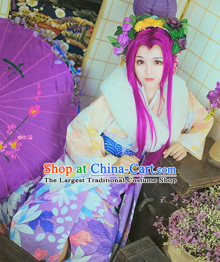 Traditional Japanese Cosplay Geisha Costumes Japan Okuni Kimono Dress for Women