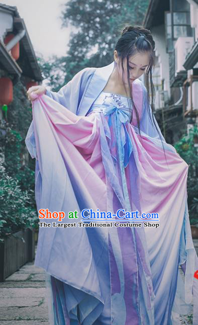 Chinese Traditional Cosplay Fairy Princess Purple Costumes Ancient Female Swordsman Hanfu Dress for Women