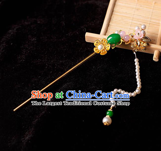 Chinese Traditional Tang Dynasty Princess Tassel Hairpins Ancient Palace Lady Headdress for Women