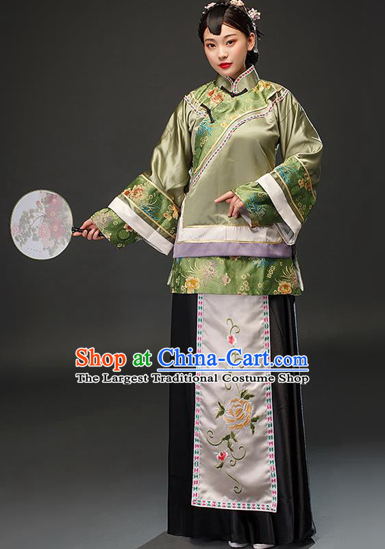 Chinese Traditional Qing Dynasty Patrician Mistress Dress Ancient Rich Lady Costumes for Women