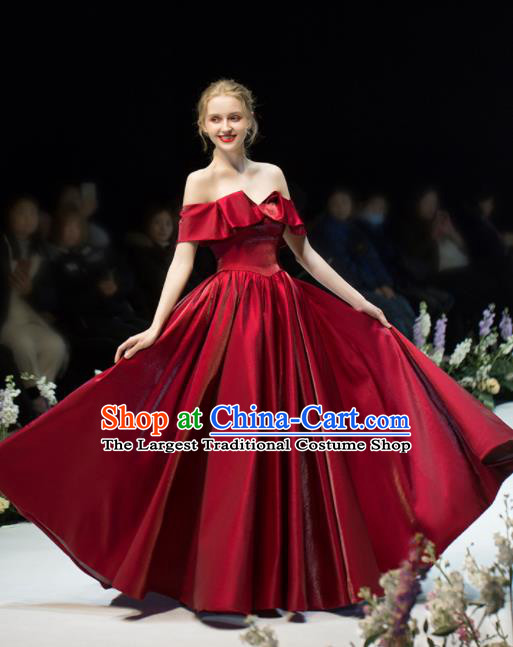 Custom Top Grade Off Shoulder Rosy Wedding Dress Bride Full Dress for Women