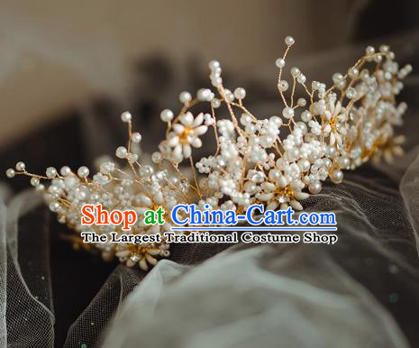 Handmade Wedding Beads Royal Crown Princess Bride Hair Accessories for Women