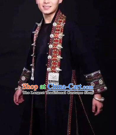 Chinese Handmade Traditional Miao Nationality Costume Ethnic Folk Dance Clothing for Men