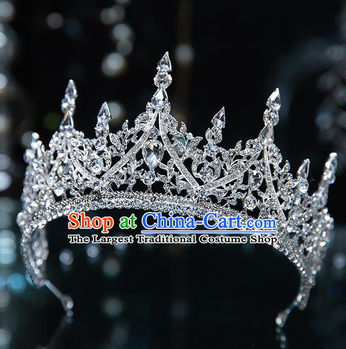 Top Grade Zircon Princess Royal Crown Wedding Bride Hair Accessories for Women