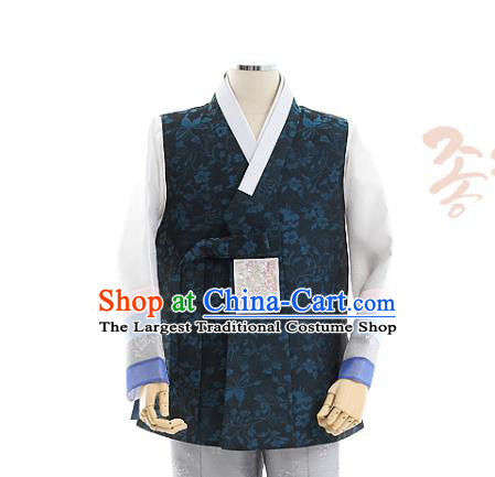 Asian Korea Men Vest Shirt and Pants Korean Wedding Fashion Traditional Apparels Hanbok Bridegroom Costumes