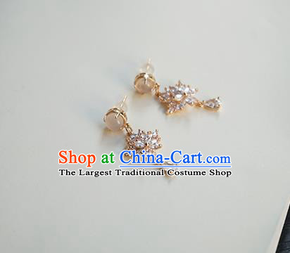 Handmade Chinese Crystal Ear Accessories Ancient Women Hanfu Classical Earrings