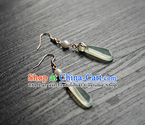 Handmade Chinese Flower Petal Ear Accessories Ancient Women Hanfu Classical Cheongsam Earrings