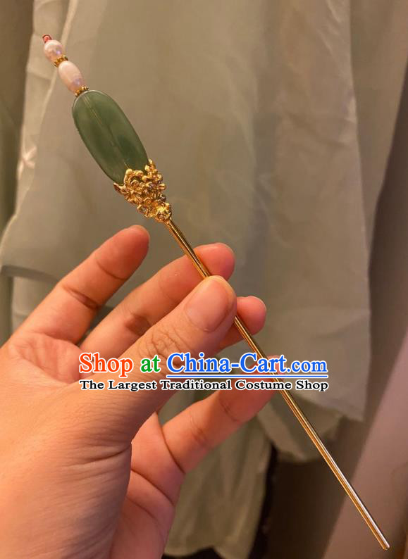 Chinese Ancient Court Empress Hairpin Handmade Hanfu Hair Accessories Pearls Hair Clip