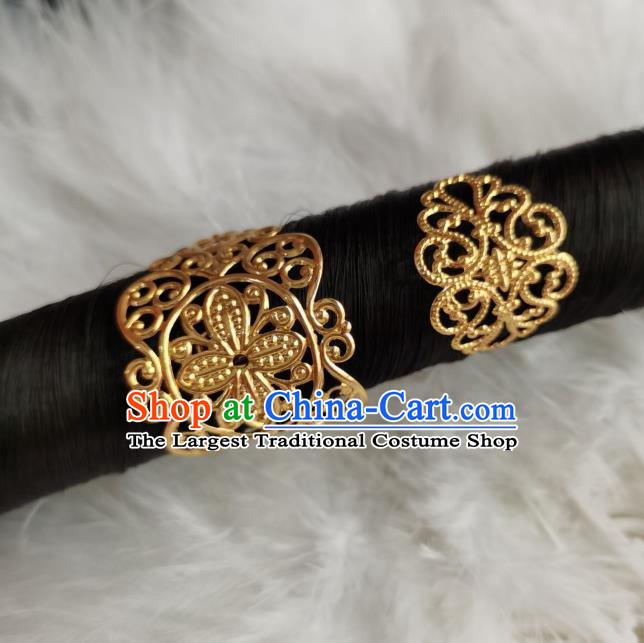 Chinese Women Classical Dance Brass Hairpin Handmade Ancient Princess Hanfu Hair Accessories Tang Dynasty Hair Claw