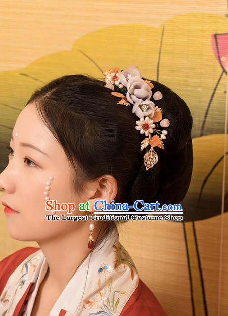 Chinese Classical Court Lilac Flowers Hair Stick Handmade Hanfu Hair Accessories Ancient Song Dynasty Princess Hairpins