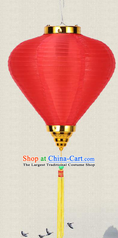 Chinese Traditional Red Veil Lanterns Handmade Hanging Lantern New Year Classical Palace Lamp