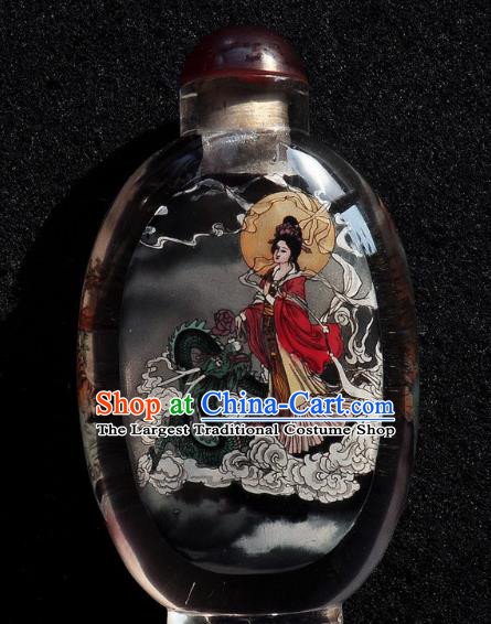 Chinese Handmade Beauty Snuff Bottle Traditional Inside Painting Goddess Snuff Bottles Artware