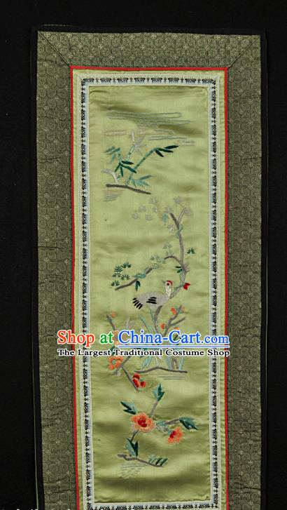 Traditional Chinese Embroidered Cranes Flowers Decorative Painting Hand Embroidery Birds Silk Picture Craft