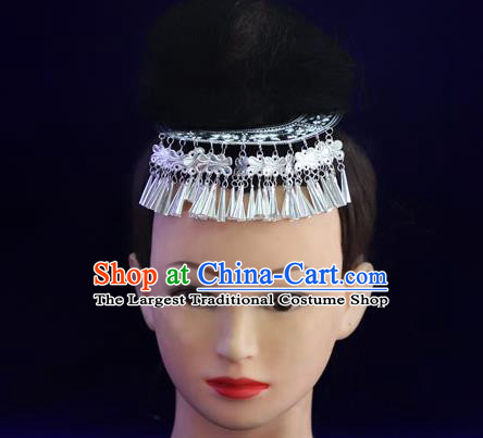 Chinese Miao Ethnic Argent Hair Stick Guizhou Minority Folk Dance Hair Accessories Miao Nationality Women Hairpins