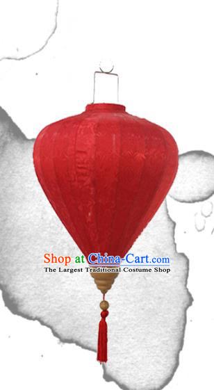 Handmade Chinese Jacquard Red Satin Palace Lanterns Traditional New Year Lantern Classical Festival Decoration Lamp