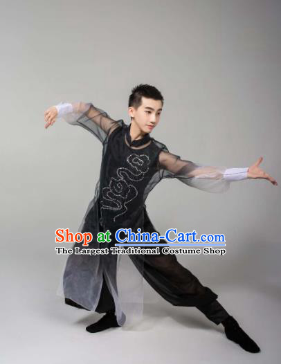 China Men Classical Dance Clothing Martial Arts Stage Performance Costumes for Men