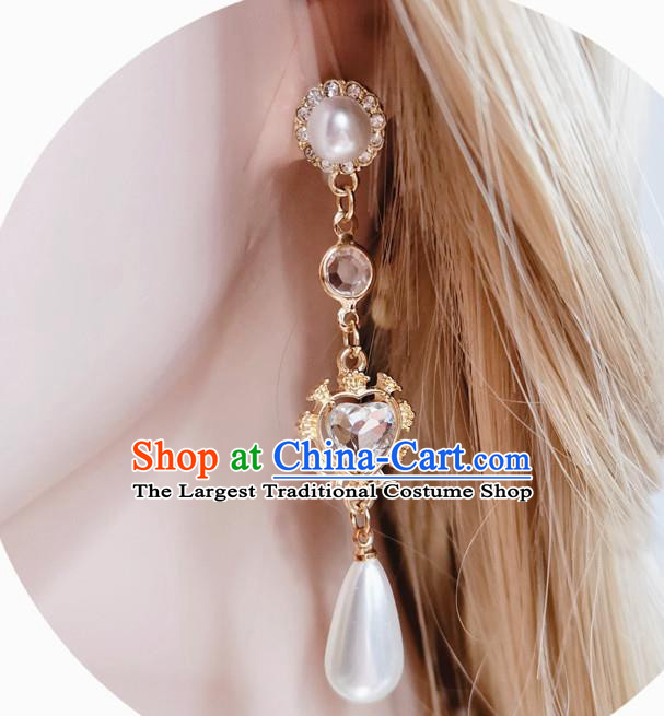 Handmade Baroque Crystal Earrings Renaissance Retro Accessories Europe Court Princess Eardrop