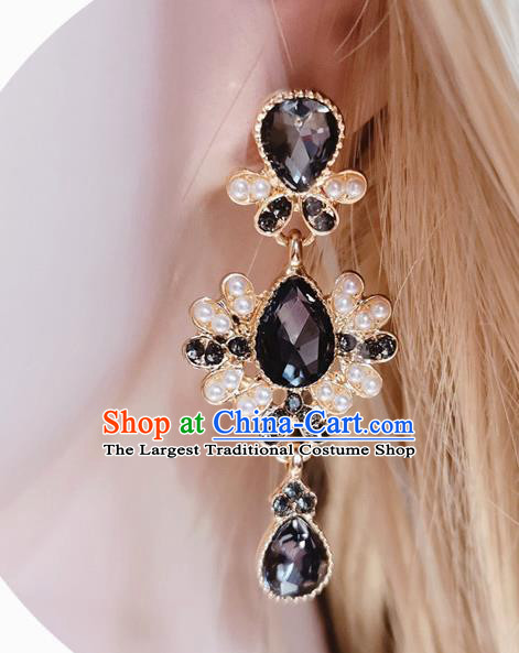 Handmade Gothic Black Earrings Retro Accessories Europe Darkness Eardrop