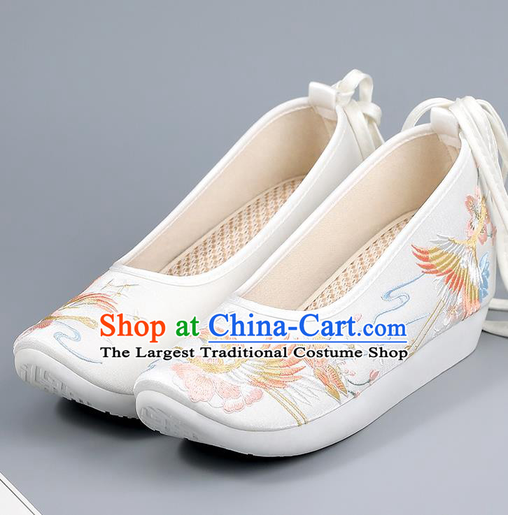 China Ming Dynasty Princess Shoes Embroidered Shoes Traditional Hanfu Shoes Court Shoes