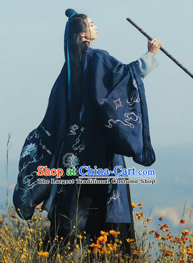 China Ancient Swordsman Apparels Traditional Jin Dynasty Chinde Hanfu Clothing for Men