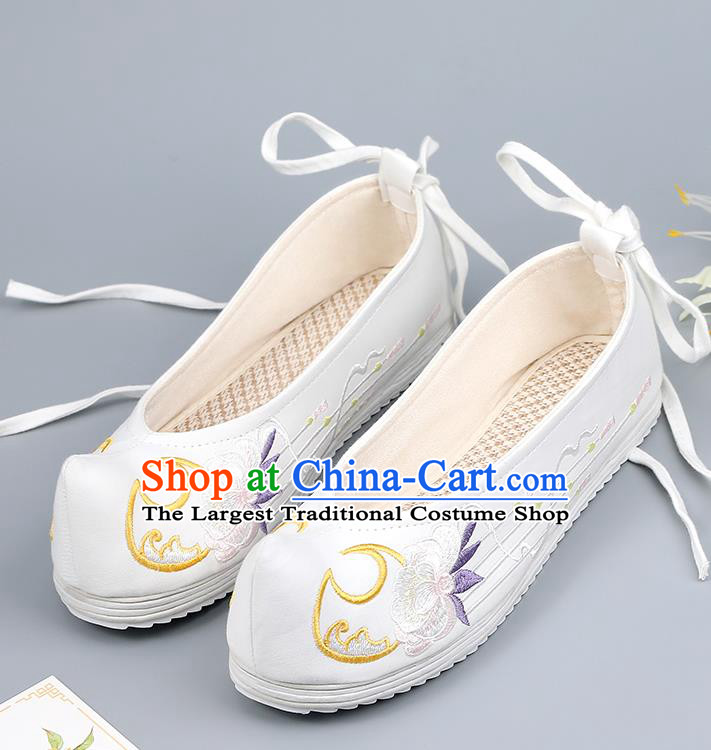 Traditional China Handmade Hanfu Shoes Embroidered Shoes Ming Dynasty Princess Shoes National Shoes