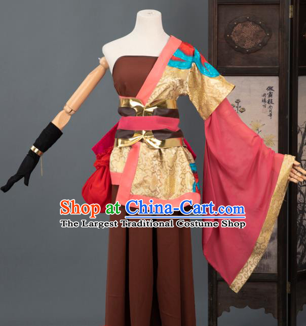 Chinese Cosplay Civilian Female Costumes Ancient Ming Dynasty Swordswoman Hanfu Apparels