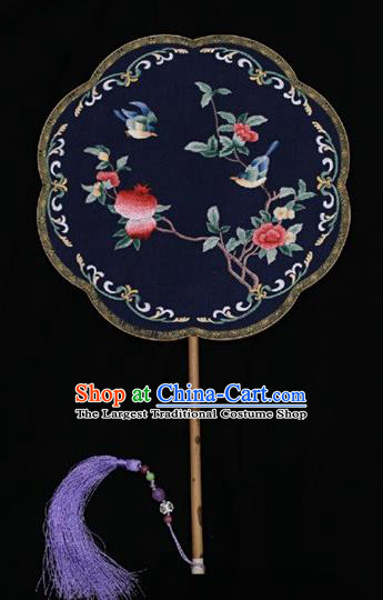 China Classical Dance Silk Fan Traditional Court Lady Fan Suzhou Embroidery Double Side Fan Palace Fans