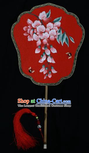 China Bride Fan Suzhou Embroidery Double Side Fan Palace Fan Classical Dance Silk Fans Traditional Wedding Fan