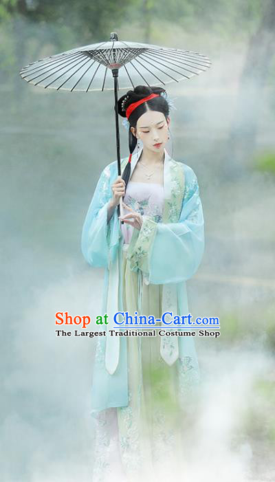 China Ancient Princess Dress Traditional Historical Costumes Song Dynasty Young Female Hanfu Clothing