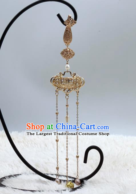 China Handmade Golden Tassel Brooch National Women Accessories Cheongsam Pendant