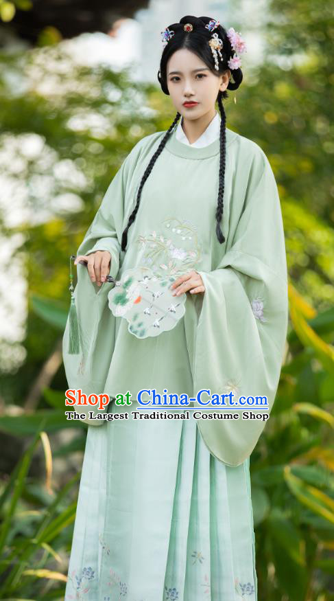 China Ancient Noble Female Clothing Traditional Ming Dynasty Patrician Lady Hanfu Blouse and Skirt for Women