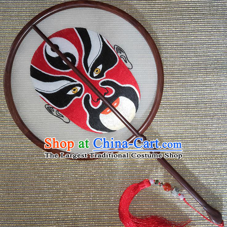 China Suzhou Embroidery Facial Makeup Fans Handmade Round Fan