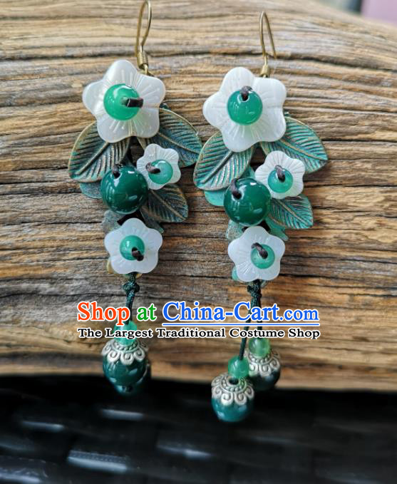 China Handmade Plum Blossom Earrings National Ear Accessories