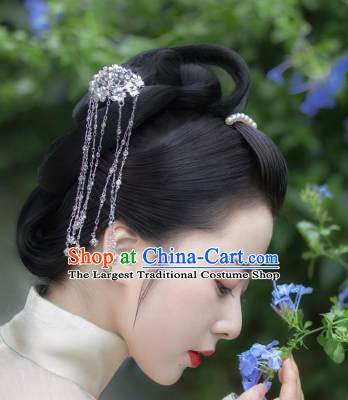 China Traditional Ancient Court Lady Tassel Hair Stick Hair Accessories Ming Dynasty Viburnum Hairpin