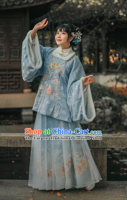 Traditional China Ming Dynasty Historical Clothing Ancient Palace Princess Hanfu Dress Complete Set