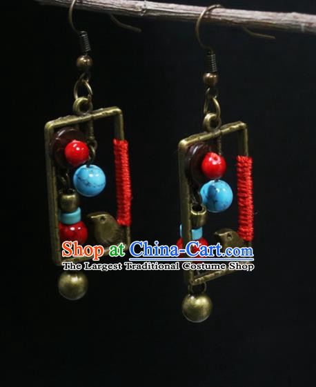 Handmade Chinese National Ear Accessories Traditional Earrings