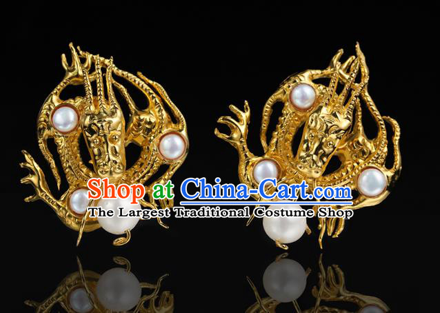 China Traditional Golden Hair Accessories Handmade Ming Dynasty Hair Stick Ancient Palace Lady Hairpin for Women