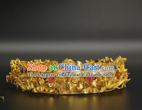 China Traditional Ming Dynasty Queen Hair Crown Handmade Ancient Empress Hairpin Hair Accessories