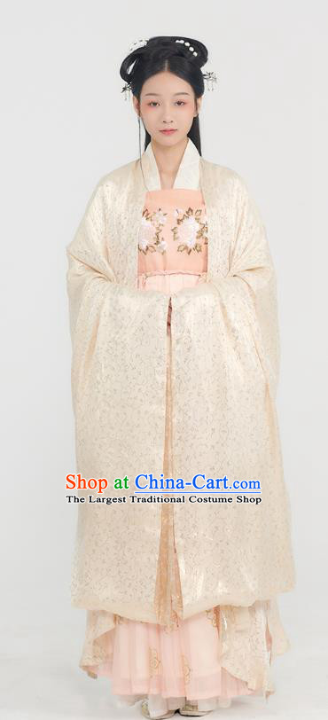 Traditional China Tang Dynasty Royal Infanta Historical Clothing Ancient Palace Princess Hanfu Dress Complete Set