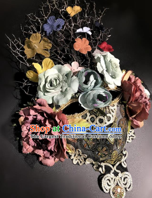 Top Cosplay Princess Flowers Mask Halloween Stage Performance Face Accessories Fancy Ball Decorations